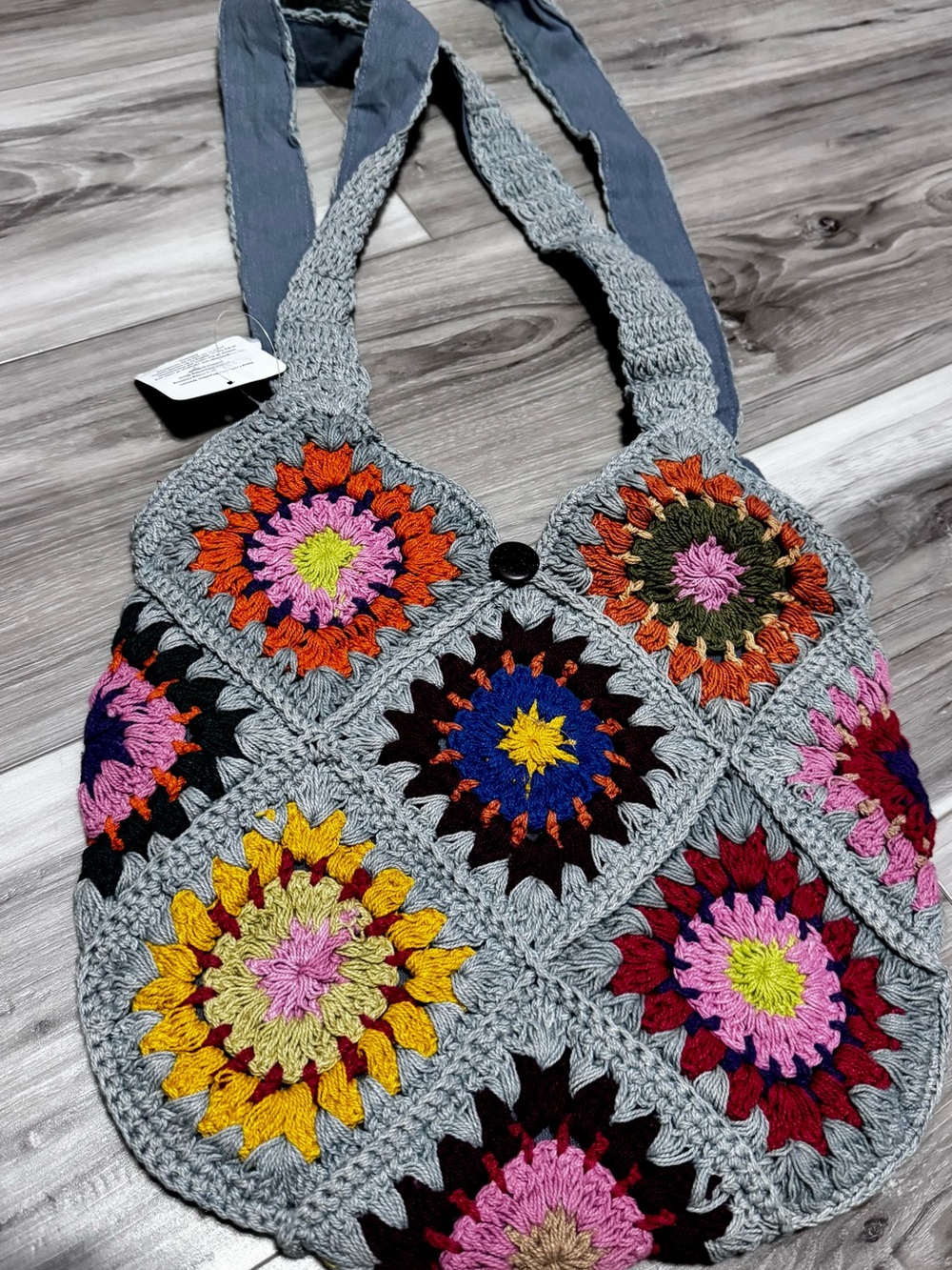 Granny squares ♥️ Crochet Floral Patchwork Shoulder Bag